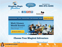 Tablet Screenshot of kingdommagictravel.com